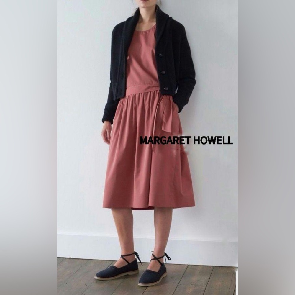 Margaret Howell green silk cotton dress SS2019